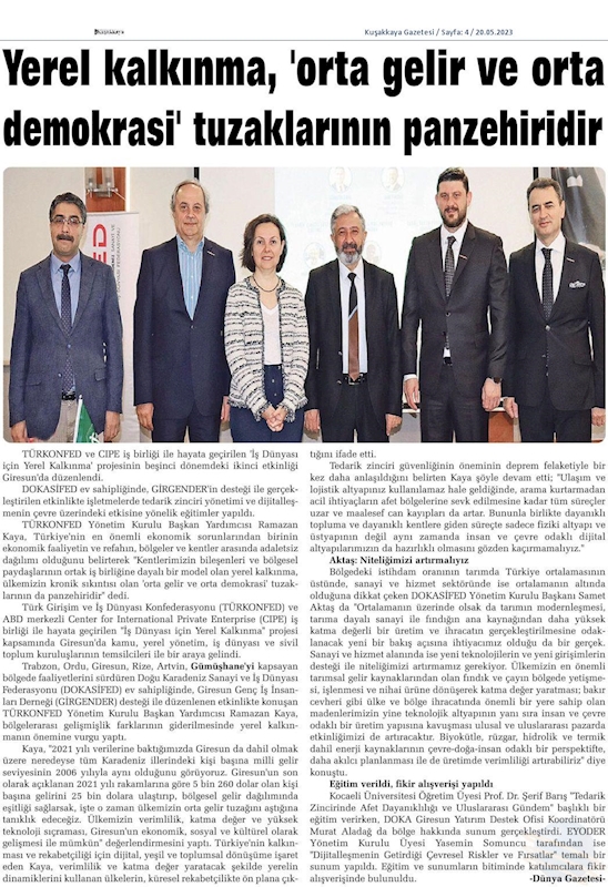 Is Dunyasi Icin Yerel Kalkinma Egitimi 2023 - 19