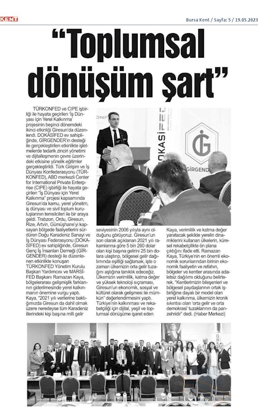 Is Dunyasi Icin Yerel Kalkinma Egitimi 2023 - 26