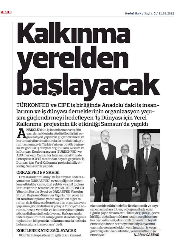 Is Dunyasi Icin Yerel Kalkinma Projesi - 7