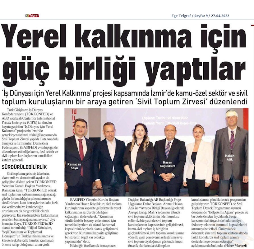Is Dunyasi Icin Yerel Kalkinma Projesi - 14