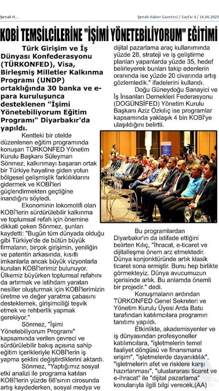 Isimi Yonetebiliyorum Egitimi 15 Haziran 2023 Diyarbakir - 6