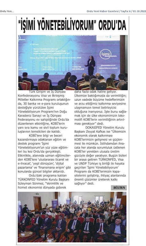 Isimi Yonetebiliyorum Egitimi 29 Eylul 2022 Ordu - 8