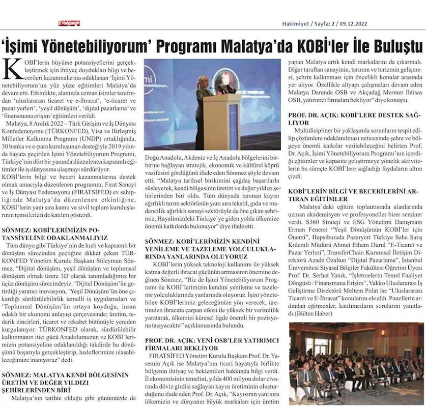 Isimi Yonetebiliyorum Egitimi 8 Aralik 2022 Malatya - 17