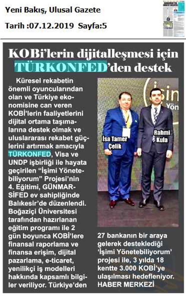 Isimi Yonetebiliyorum Egitimi Medya Yansimalari 6 7 Aralik Balikesir - 5