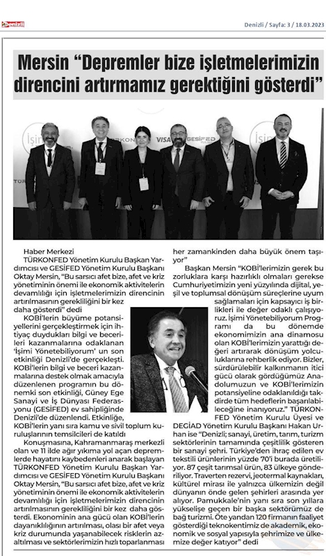 Isimi Yonetebiliyorum Projesi 17 Mart 2023 Denizli - 1