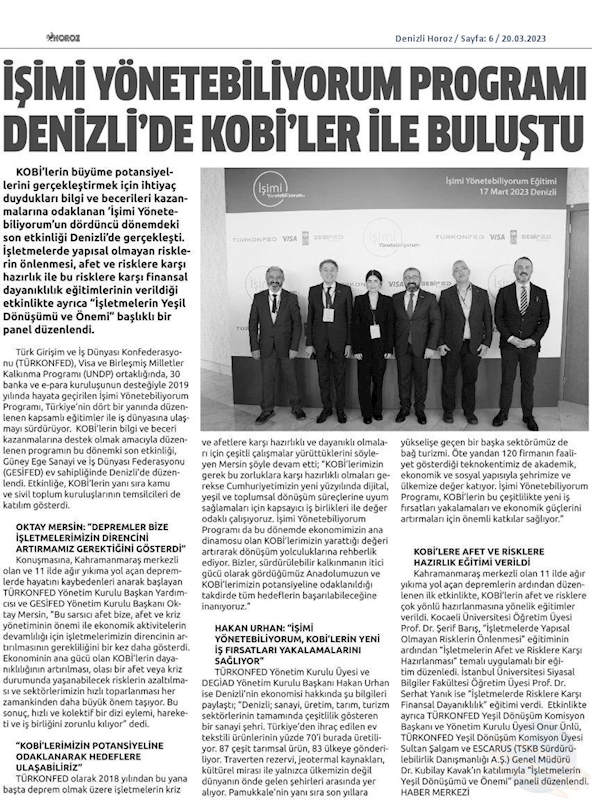 Isimi Yonetebiliyorum Projesi 17 Mart 2023 Denizli - 2