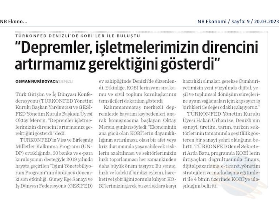 Isimi Yonetebiliyorum Projesi 17 Mart 2023 Denizli - 4