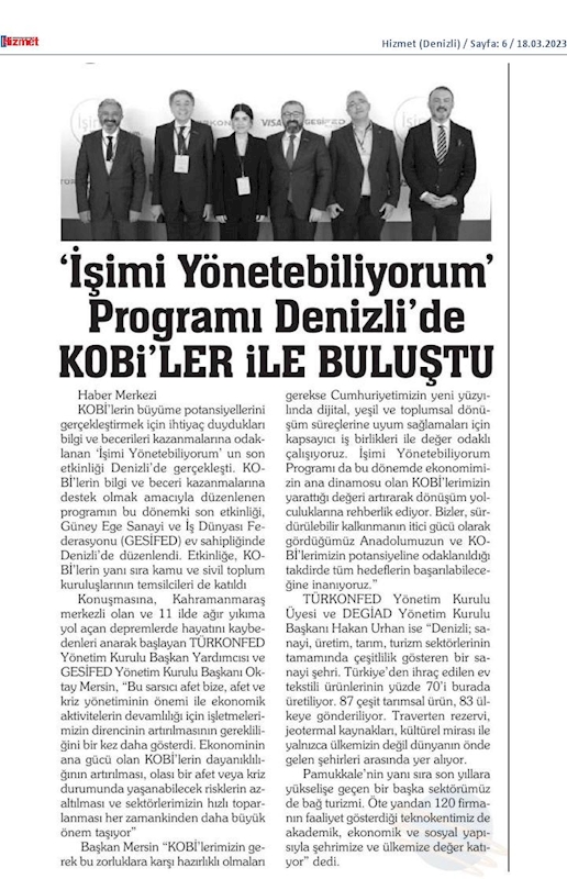 Isimi Yonetebiliyorum Projesi 17 Mart 2023 Denizli - 8