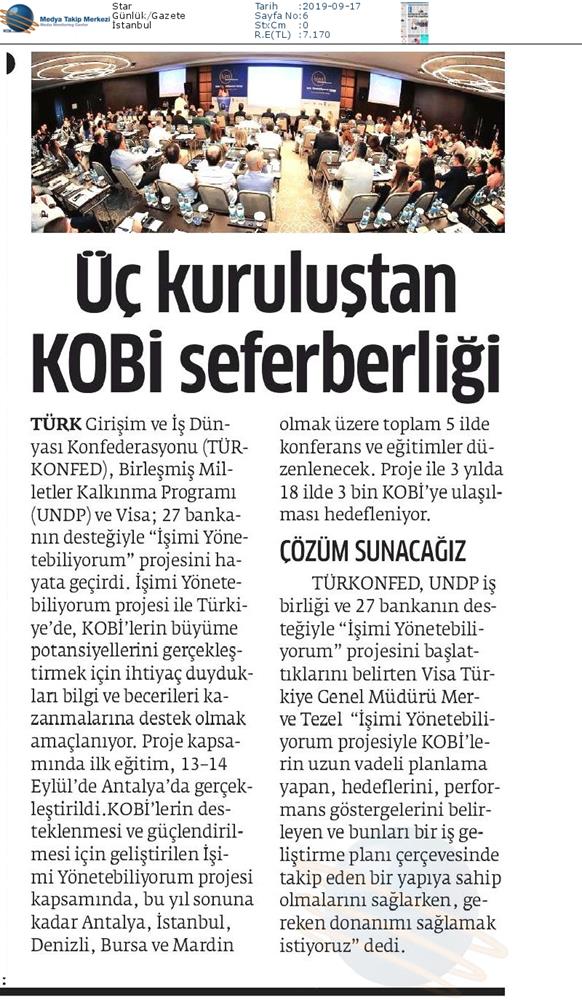 Isimi Yonetebiliyorum Projesi Medya Yansimalari 13 Eylul 2019 Antalya - 3