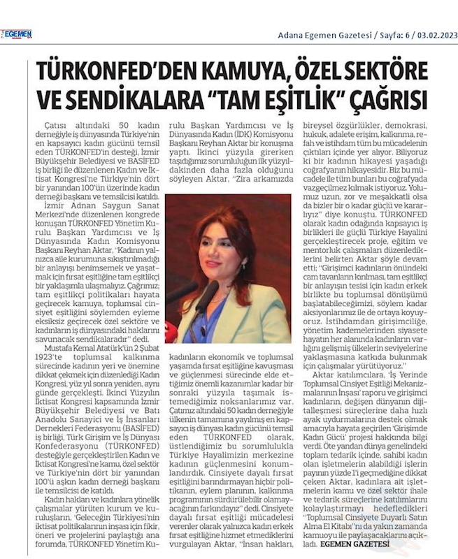 Izmir Kadin Kongresi 2 Subat 2023 Izmir - 10