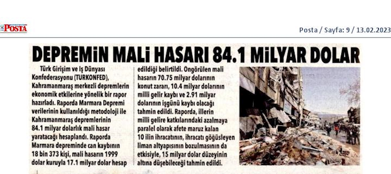 Kahramanmaras Depremi Afet Durum Raporu 13 Subat 2023 - 14