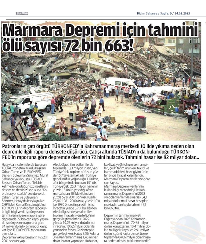 Kahramanmaras Depremi Afet Durum Raporu 13 Subat 2023 - 28