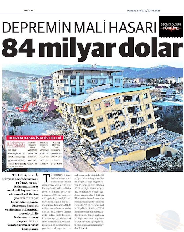 Kahramanmaras Depremi Afet Durum Raporu 13 Subat 2023 - 30