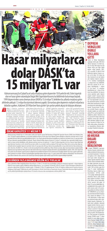 Kahramanmaras Depremi Afet Durum Raporu 13 Subat 2023 - 31