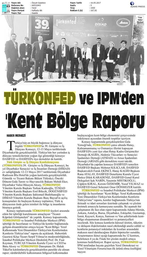 Kent Bolge Yerel Kalkinmada Yeni Dinamikler Raporu Basin Yansimalari 17 Mayis 2017 - 6