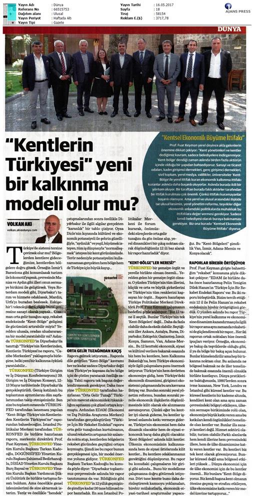 Kent Bolge Yerel Kalkinmada Yeni Dinamikler Raporu Basin Yansimalari 17 Mayis 2017 - 11