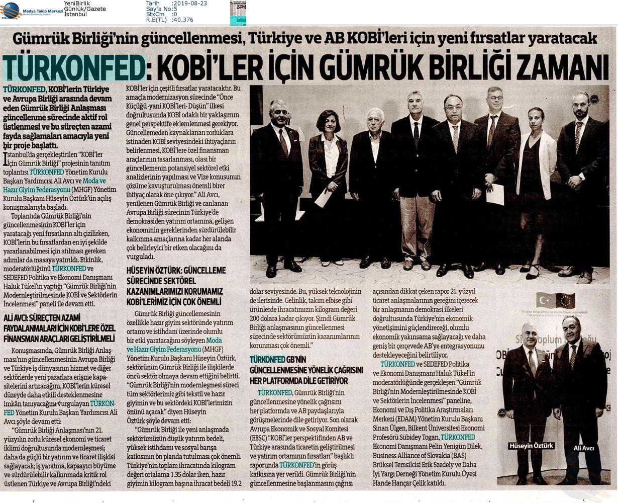 KOBİ'ler Icin Gumruk Birligi Kapanis Toplantısı Medya Yansimalari 16 Ocak 2020 Istanbul - 10