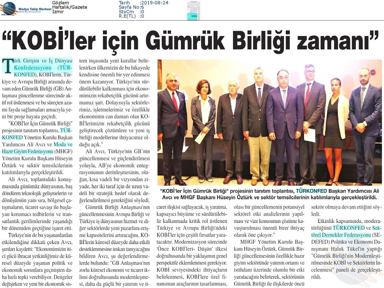 KOBİ'ler Icin Gumruk Birligi Kapanis Toplantısı Medya Yansimalari 16 Ocak 2020 Istanbul - 16