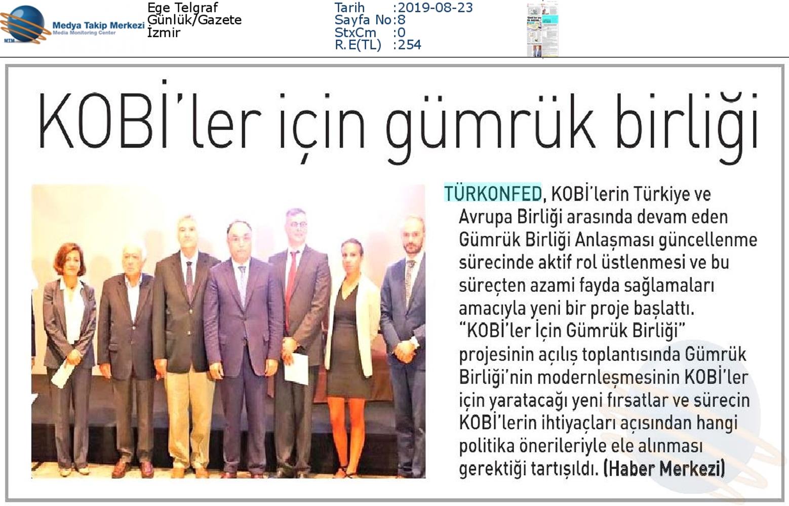 KOBİ'ler Icin Gumruk Birligi Kapanis Toplantısı Medya Yansimalari 16 Ocak 2020 Istanbul - 21