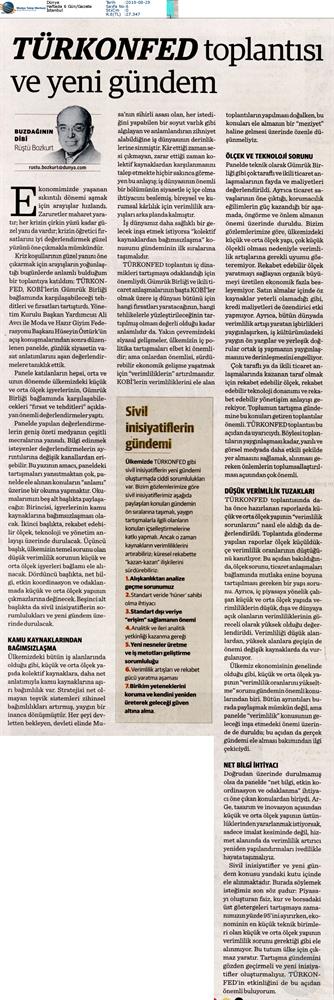 KOBİ'ler Icin Gumruk Birligi Medya Yansimalari 22 Agustos 2019 - 11