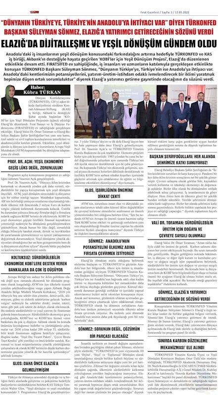 KOBİ'ler Icin Yesil Dönüşüm Projesi 16 Mayis 2022 Elazig - 5
