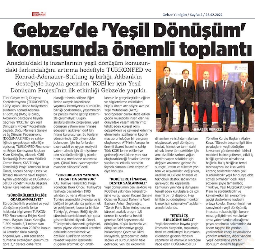 KOBİ'ler Icin Yesil Dönüşüm Projesi 24 Subat 2022 Kocaeli - 5