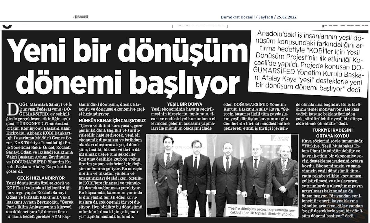 KOBİ'ler Icin Yesil Dönüşüm Projesi 24 Subat 2022 Kocaeli - 8