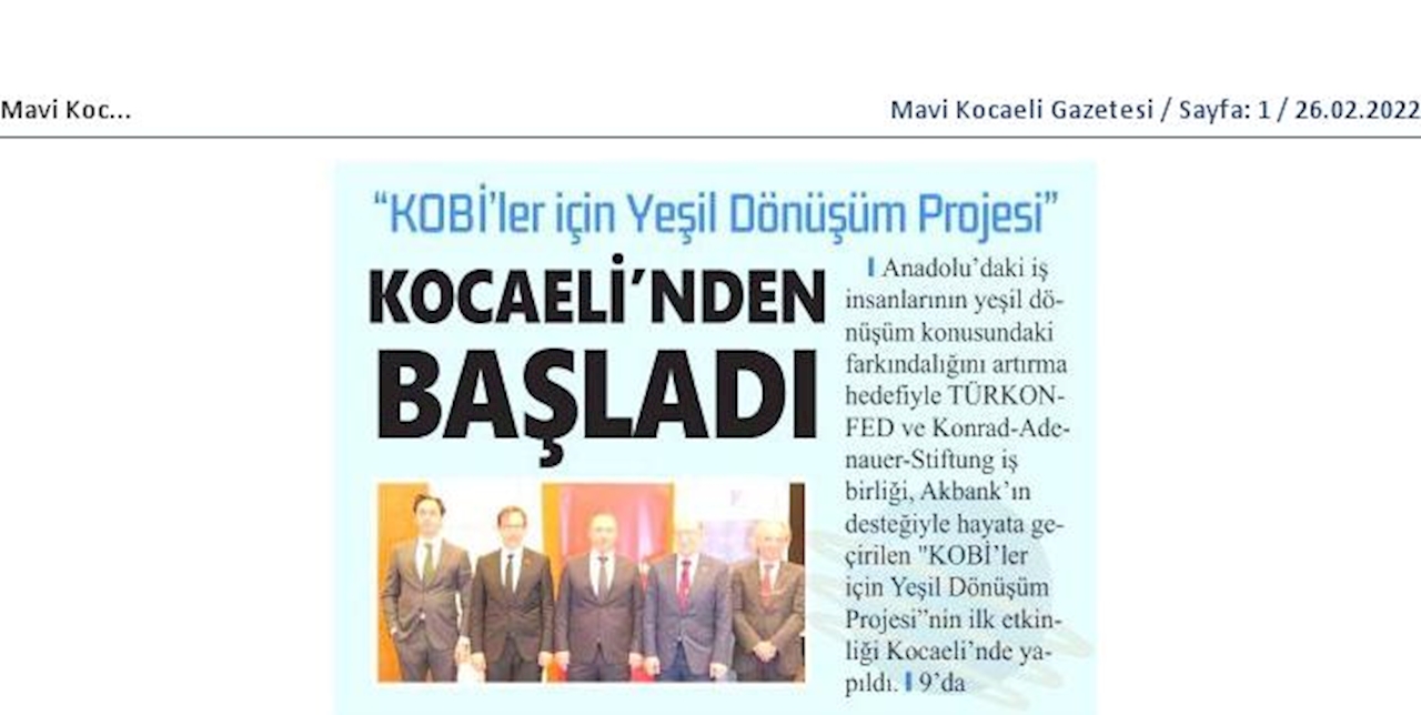 KOBİ'ler Icin Yesil Dönüşüm Projesi 24 Subat 2022 Kocaeli - 9