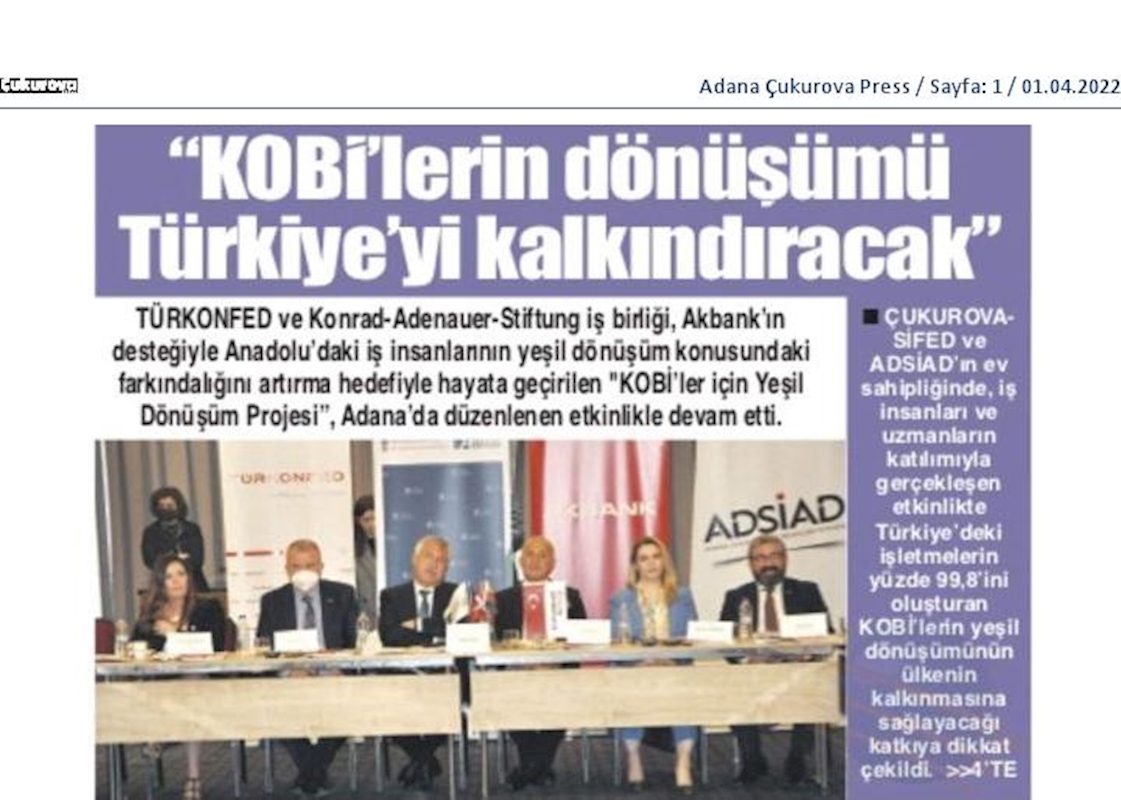 KOBİ'ler Icin Yesil Dönüşüm Projesi 31 Mart 2022 Adana - 12