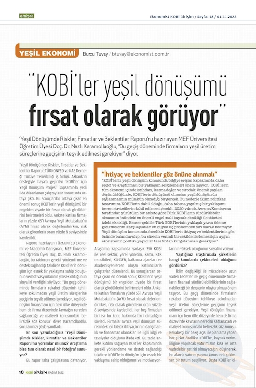KOBİ'ler Icin Yesil Dönüşüm Projesi Yesil Dönüşüm Zirvesi 15 Eylul 2022 Ankara - 2