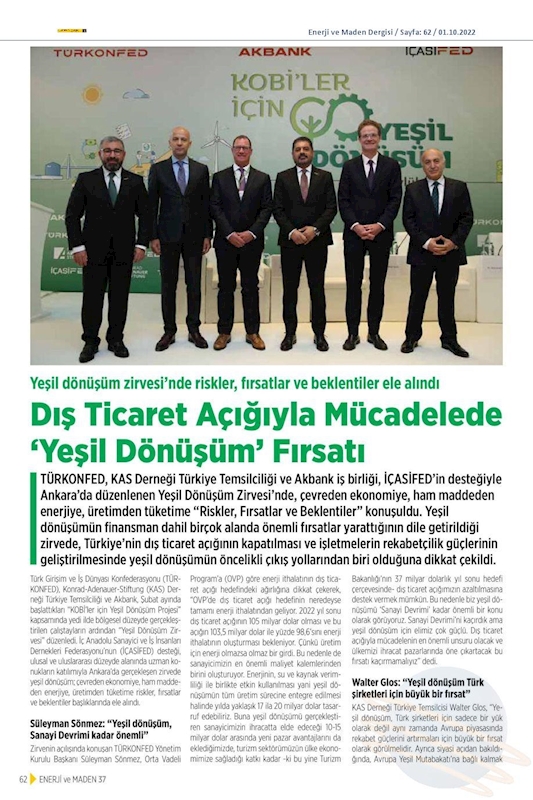 KOBİ'ler Icin Yesil Dönüşüm Projesi Yesil Dönüşüm Zirvesi 15 Eylul 2022 Ankara - 9