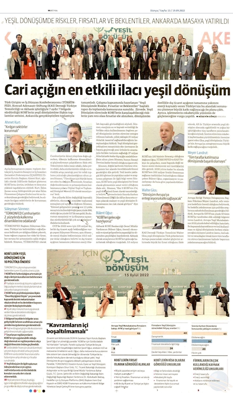 KOBİ'ler Icin Yesil Dönüşüm Projesi Yesil Dönüşüm Zirvesi 15 Eylul 2022 Ankara - 17