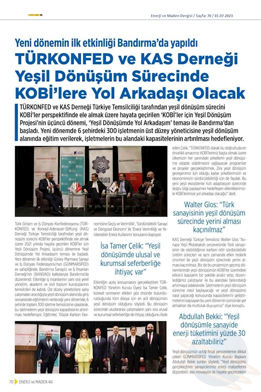 KOBİ'ler Icin Yesil Dönüşüm Yol Arkadasim Etkinligi 31 Mayis 2023 Bandirma - 3