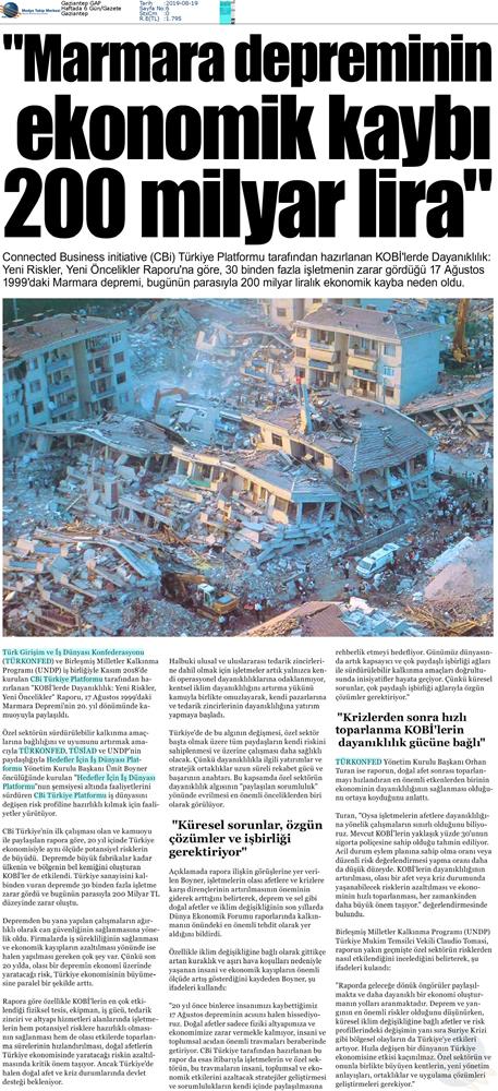 Kobilerde Dayaniklilik Yeni Riskler Yeni Oncelikler Raporu Medya Yansimalari 17 Agustos 2019 - 10