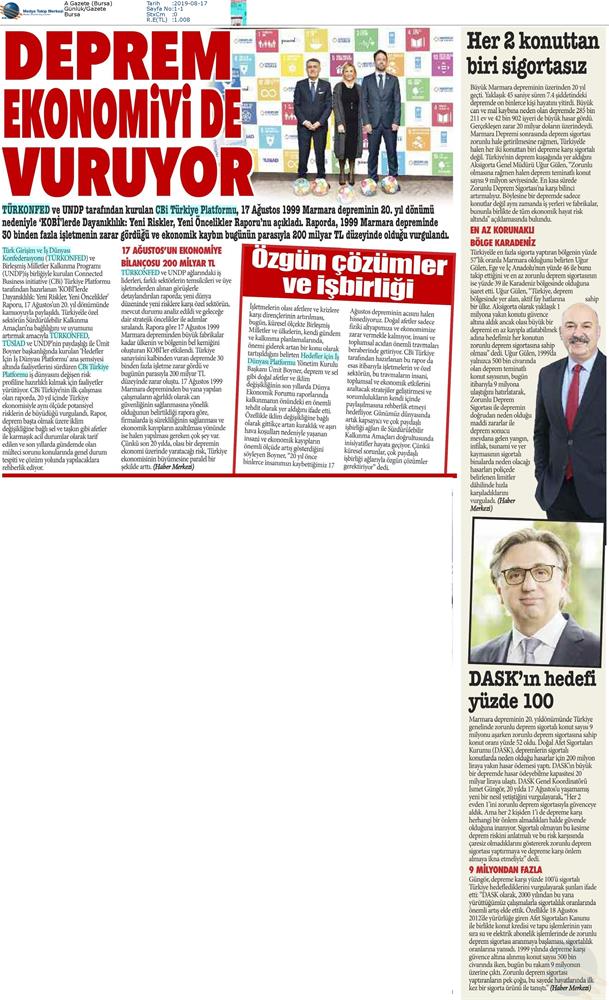 Kobilerde Dayaniklilik Yeni Riskler Yeni Oncelikler Raporu Medya Yansimalari 17 Agustos 2019 - 13