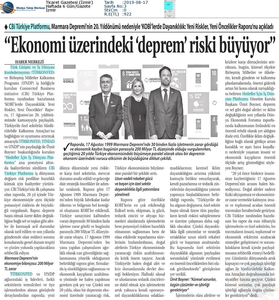 Kobilerde Dayaniklilik Yeni Riskler Yeni Oncelikler Raporu Medya Yansimalari 17 Agustos 2019 - 17