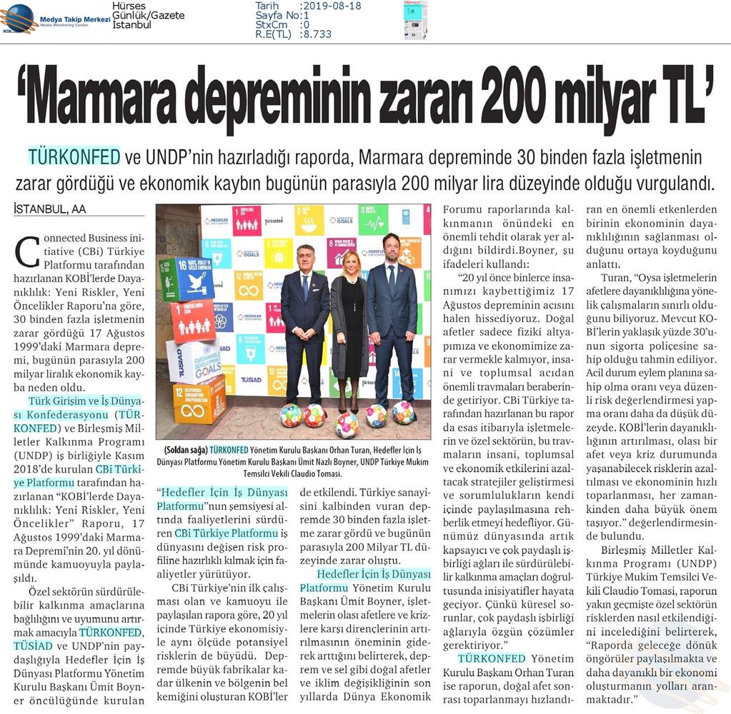 Kobilerde Dayaniklilik Yeni Riskler Yeni Oncelikler Raporu Medya Yansimalari 17 Agustos 2019 - 27