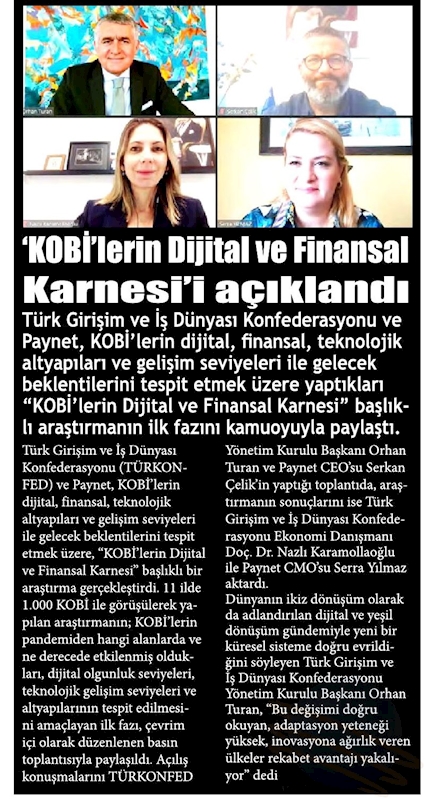 KOBİ'lerin Dijital Ve Finansal Karnesi Pandeminin Isletmelere Etkisi 1 Arastirma Raporu Basin Yansimalari 7 Nisan 2021 - 4