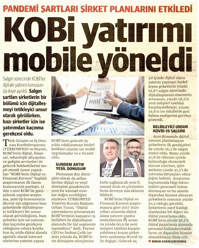 KOBİ'lerin Dijital Ve Finansal Karnesi Pandeminin Isletmelere Etkisi 1 Arastirma Raporu Basin Yansimalari 7 Nisan 2021 - 8