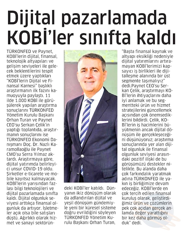 KOBİ'lerin Dijital Ve Finansal Karnesi Pandeminin Isletmelere Etkisi 1 Arastirma Raporu Basin Yansimalari 7 Nisan 2021 - 10
