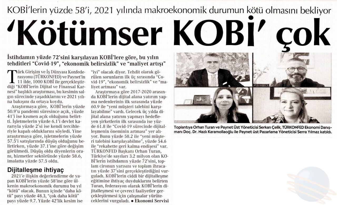 KOBİ'lerin Dijital Ve Finansal Karnesi Pandeminin Isletmelere Etkisi 1 Arastirma Raporu Basin Yansimalari 7 Nisan 2021 - 12