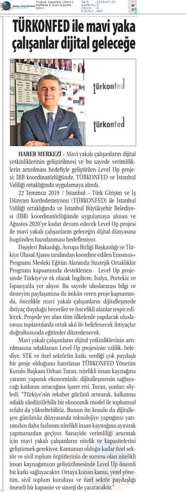 Level Up Projesi Medya Yansimalari 22 Temmuz 2019 - 10