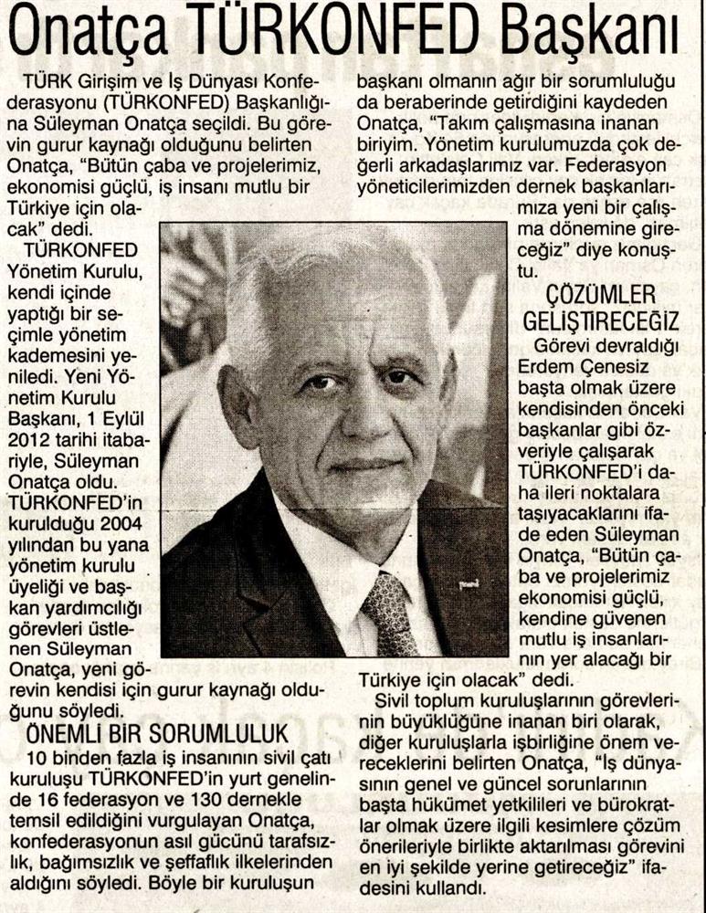 Onatca TÜRKONFED Başkani Secildi - 1