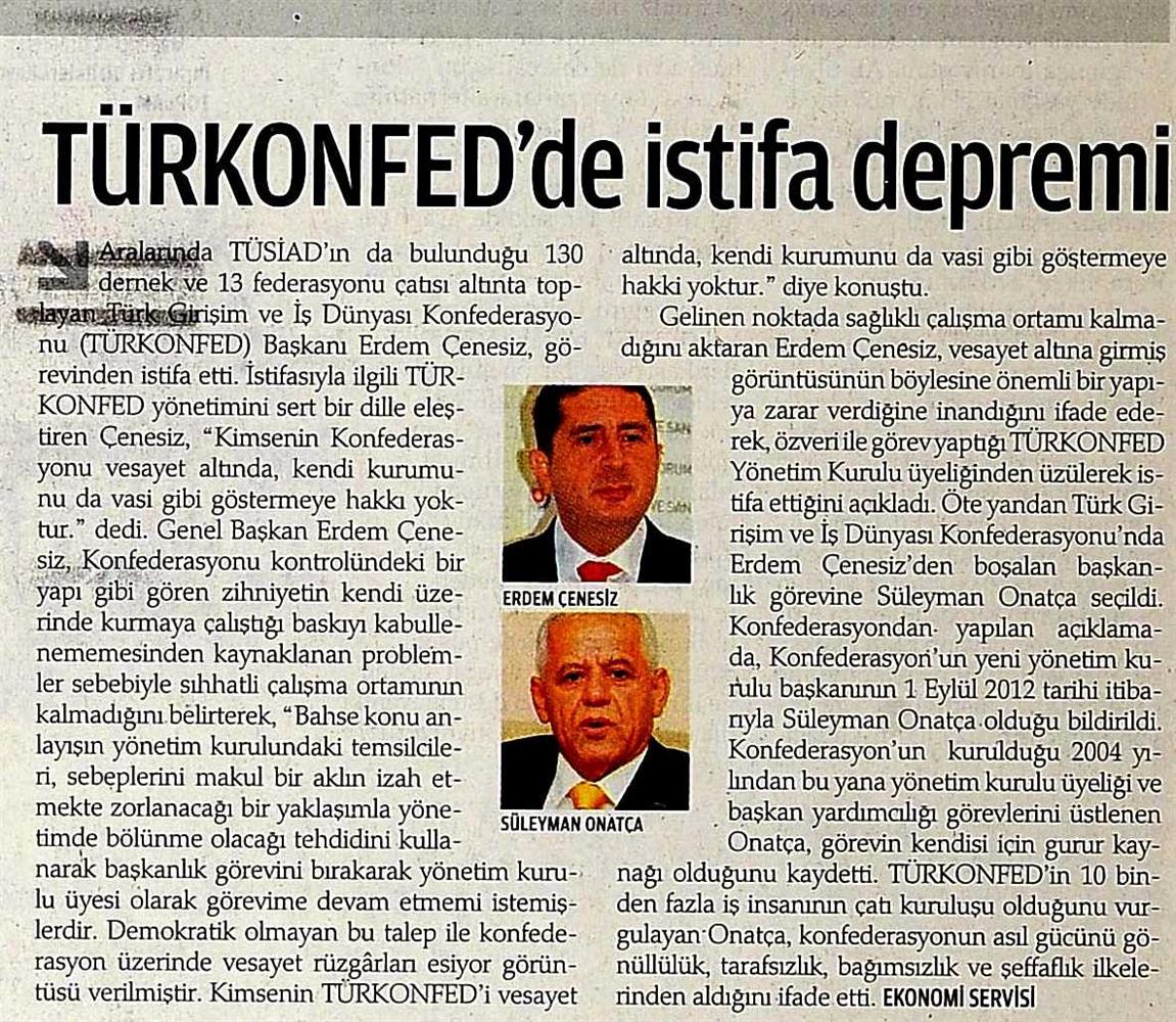 Onatca TÜRKONFED Başkani Secildi - 2