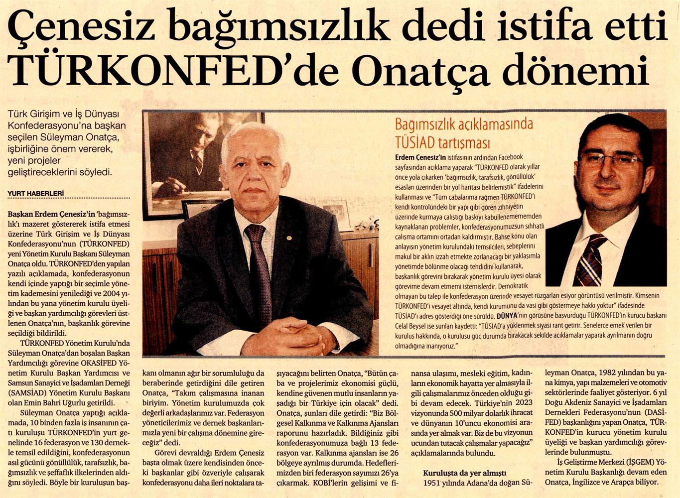 Onatca TÜRKONFED Başkani Secildi - 3