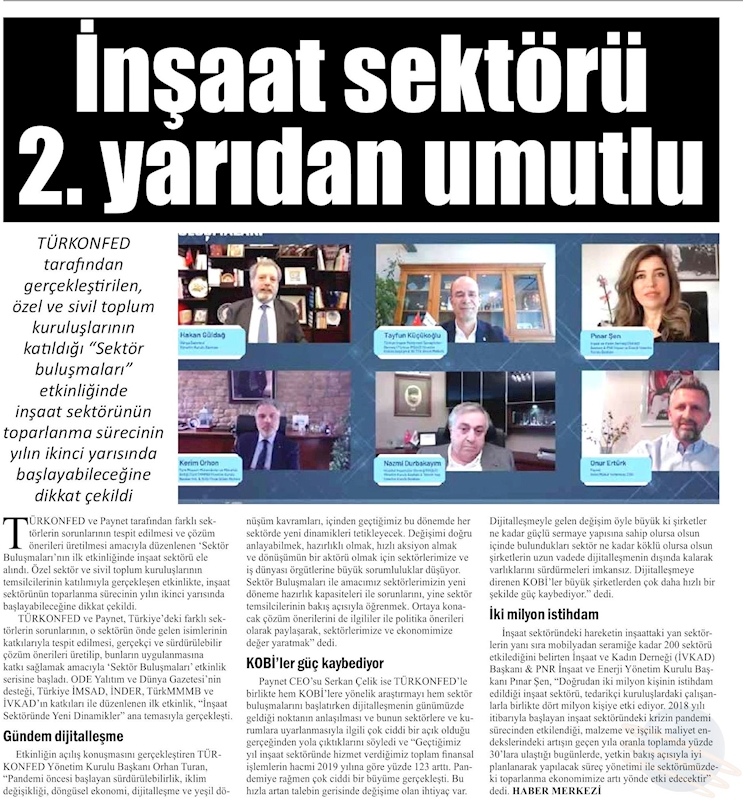 Sektor Buluşmalari Basin Yansimalari 14 Nisan 2021 - 10