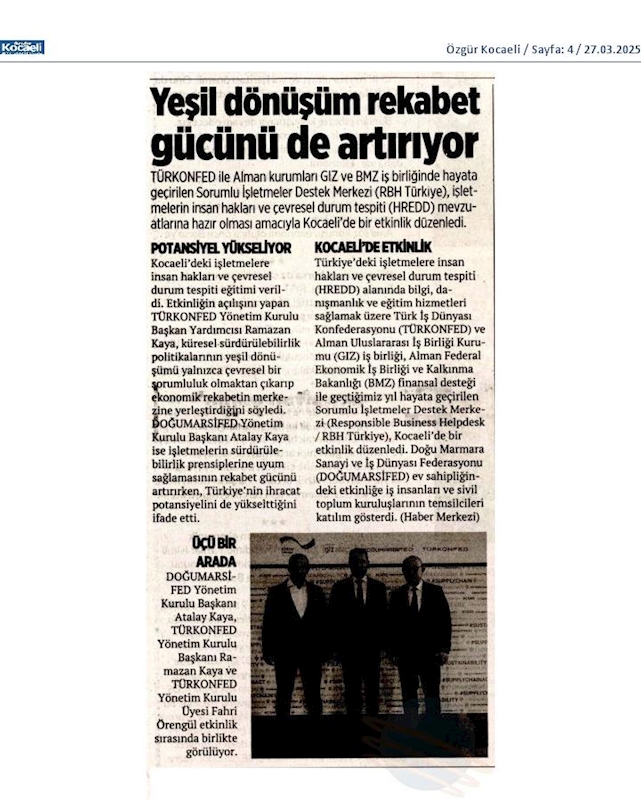 Sorumlu Isletmeler Destek Merkezi 25 Mart 2025 Kocaeli - 2