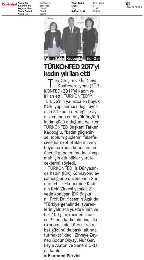 Surdurulebilir Ekonomide Kadinin Rolu Zirvesi 14112016 - 12