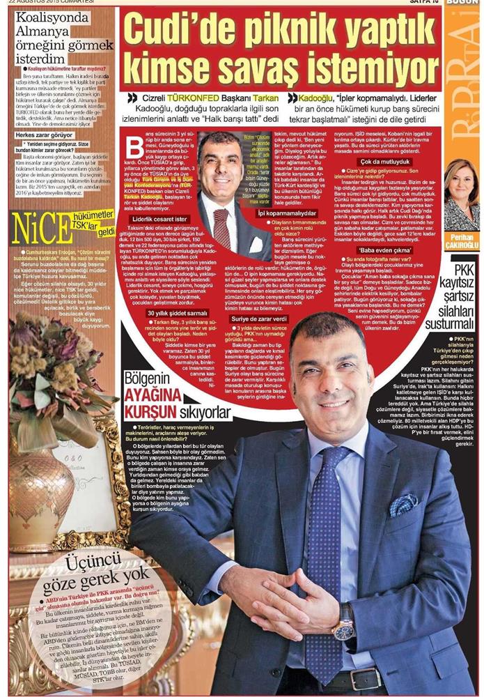 Tarkan Kadooğlu Bugun Gazetesi Roportaji - 4