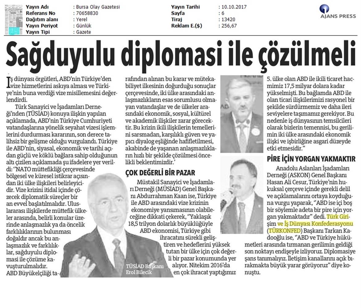 Türkiye Abd Vize Sorunu Basin Aciklamasi Medya Yansimalari 10 Ekim 2017 - 1